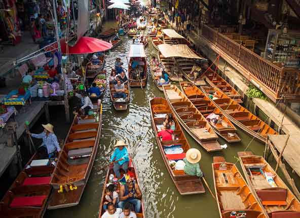 Floating Markets near Bangkok 