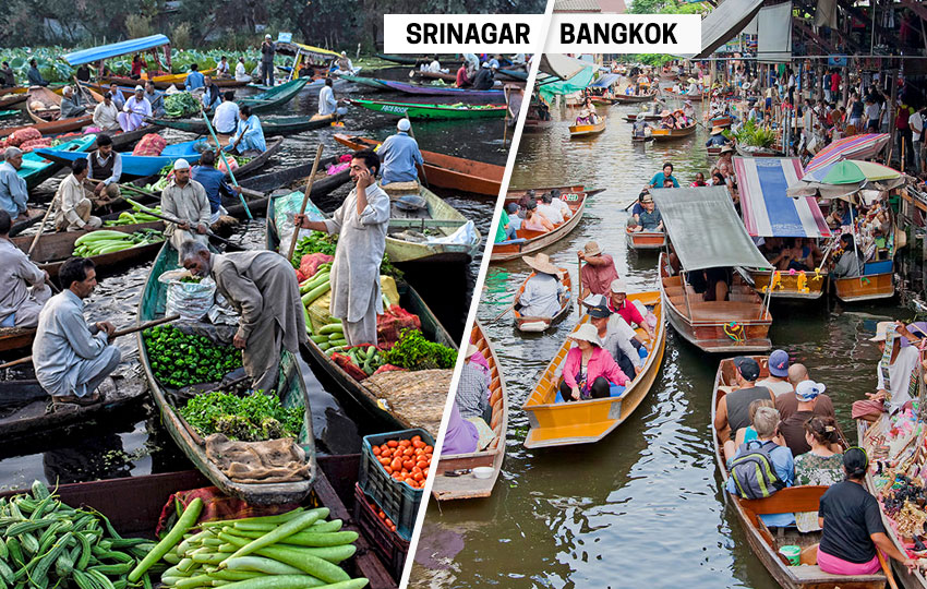 Srinagar floating market