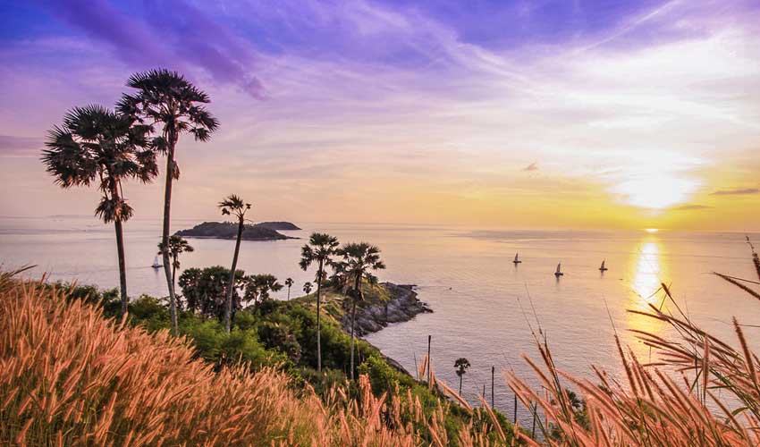 Sunset view of promthep cape viewpoint phuket