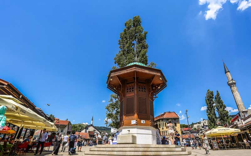 Sebilj Brunnen Fountain In Sarajevo