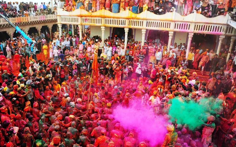 Places to Celebrate Holi In India "Vrindavan Holi"