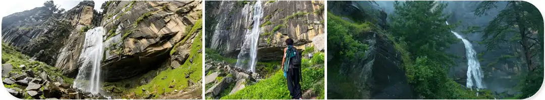 Jogini Waterfall is located in the Vashisht village, which is close to Manali