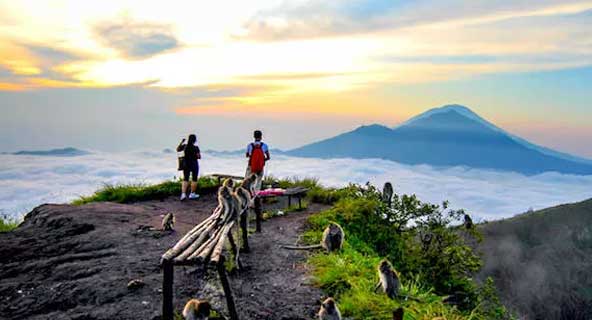 Enjoy the magnificent sunrise from the top of amazing Mount Batur